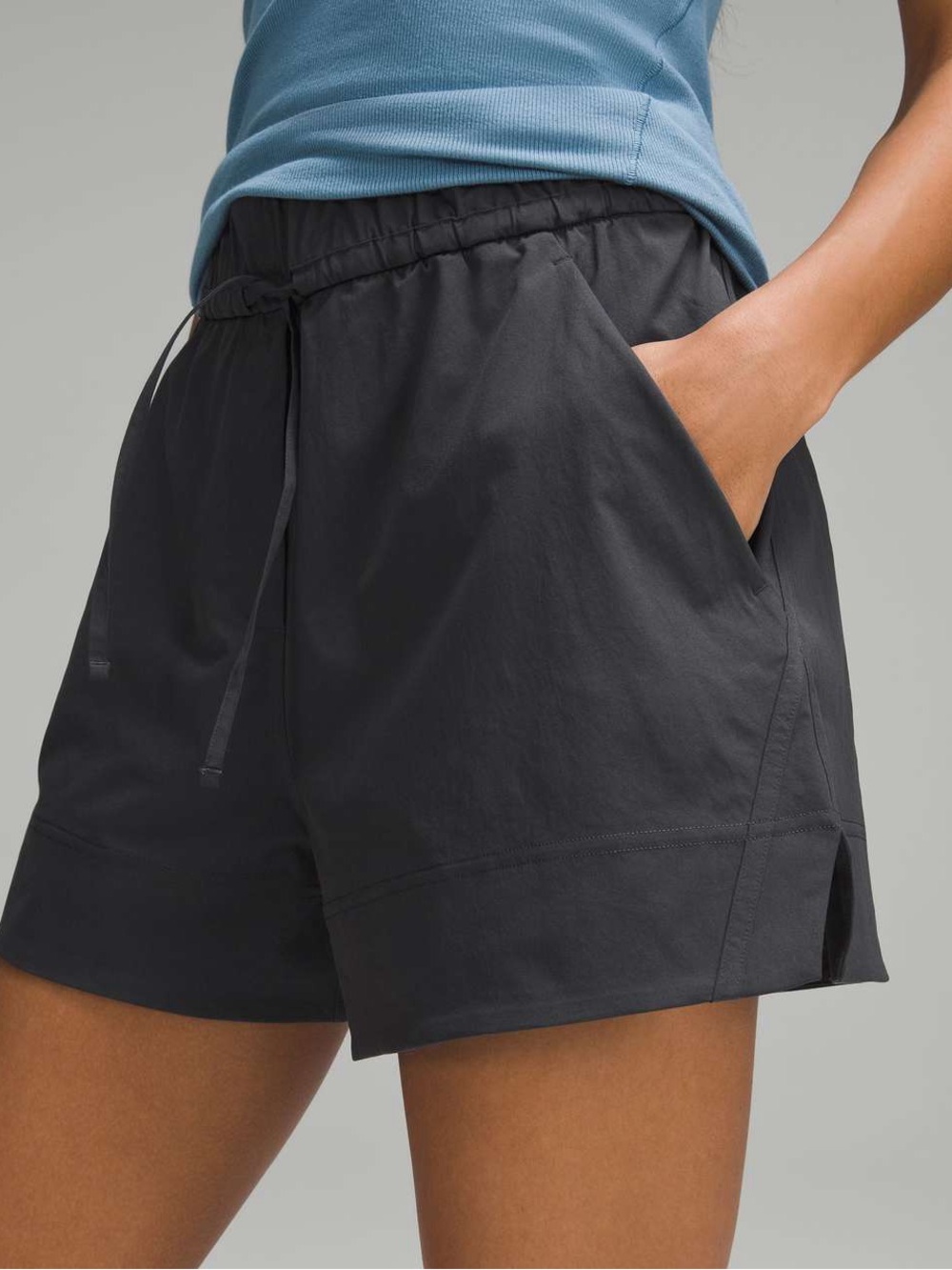 Lululemon Cinchable Waist High-Rise Woven Short 3.5" black sz 8